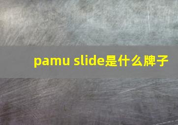 pamu slide是什么牌子